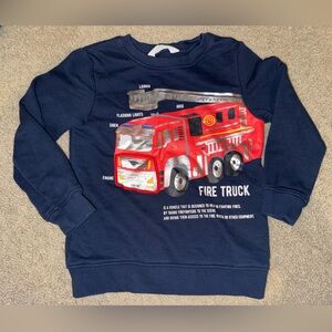 H&M size 4-6 years fire truck sweater